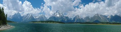 Grand Teton, Jackson Lake panorama
