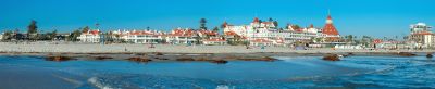 Coronado beach and hotel panorama
