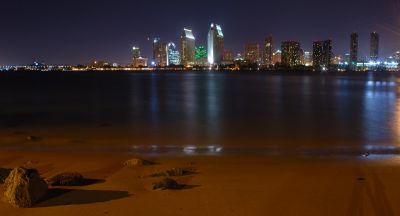 San Diego skyline from Coronado island
