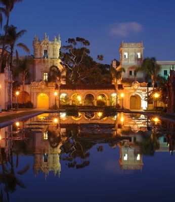 Balboa Park at night
