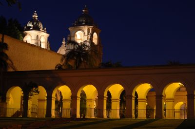 Balboa Park at night
