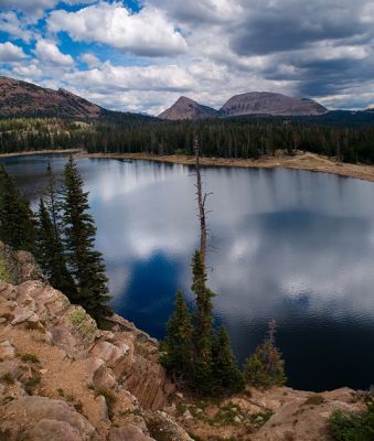 Cliff lake at daylight. From the Cliff.
